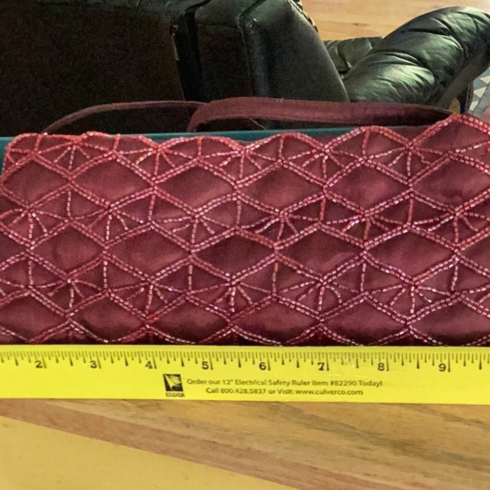 🦪 PEARL POUCH or  BEADED Clutch Purse 4” X 9 1/2”